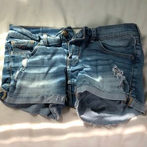 hollister jean shorts(size 0) low rise